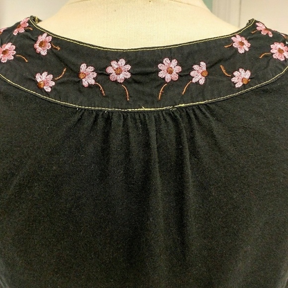 Anthro Little Yellow Button Embroidered Hobo Grannycore Cottagecore Tank… - Picture 6 of 8